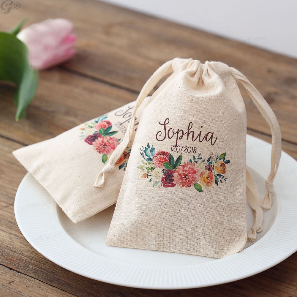 Baby Clothing Names - 100 個カスタム名ロゴ結婚式誕生日ベビーシャワー婚約パティ包装ビジネスギフトバッグ