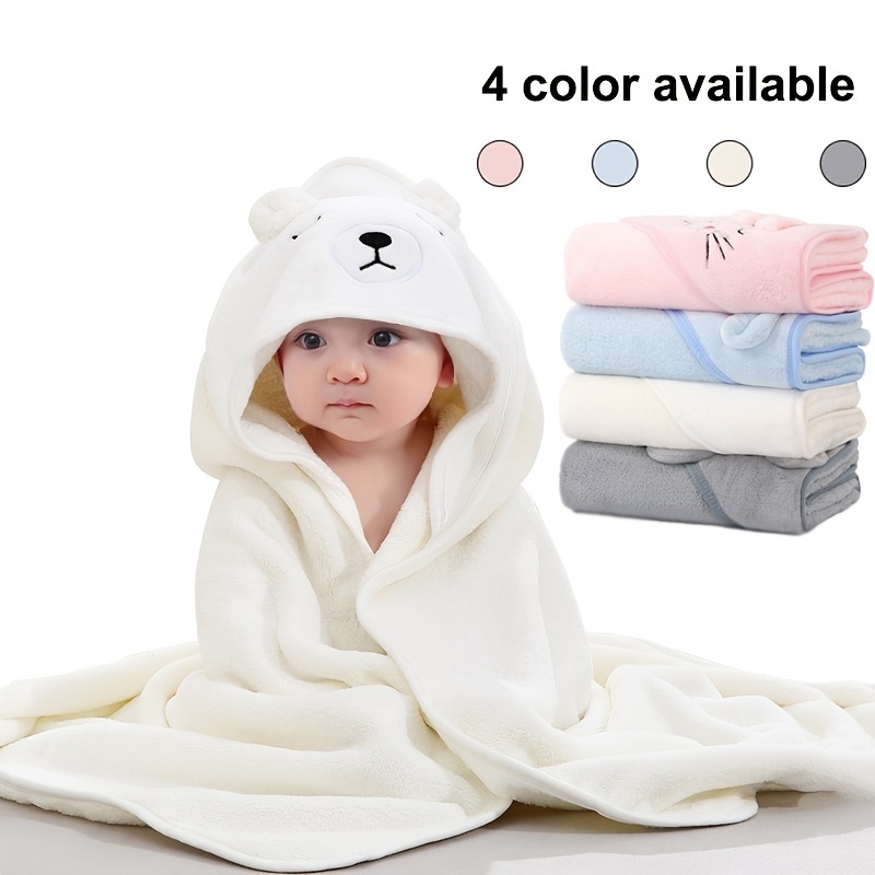 Hooded Bath Towel - 新しいベビーバスタオル少年少女ベビータオル新生児フード付き漫画サンゴフリース幼児タオルブランケット新生児バスローブ幼児