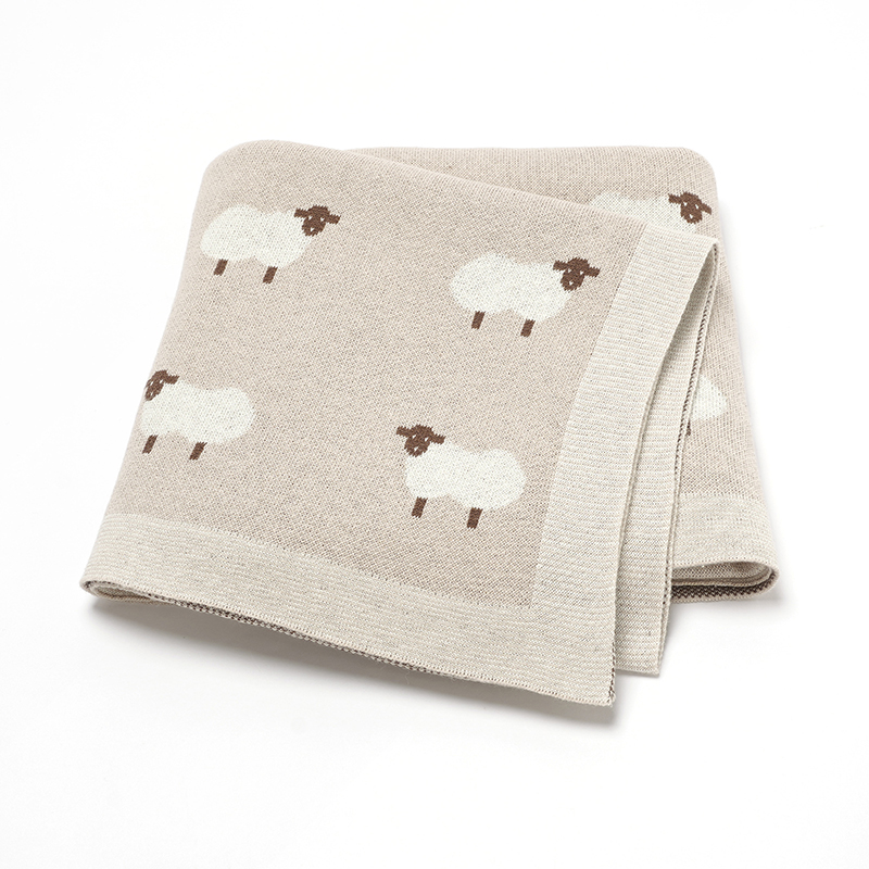 Baby Clothing Organic Cotton - かわいい羊プリントモスリン新生児男の子 & 女の子ベビーベッドブランケットおくるみラップオーガニックコットン幼児セキュリティブランケット 0-24 メートル