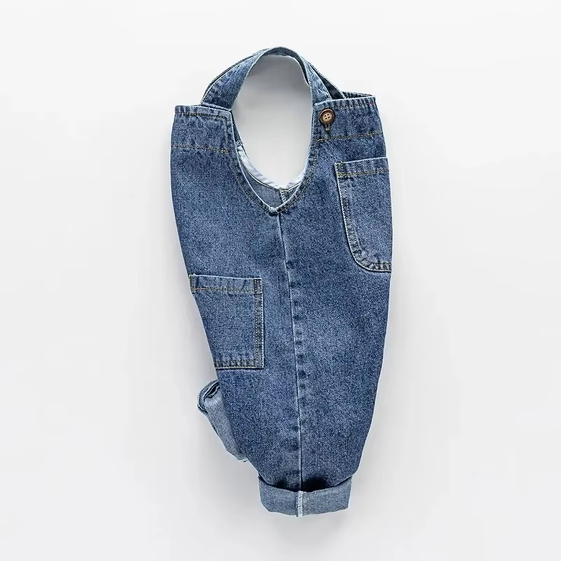 Baby Overall Denim - 春と秋の新しい子供用カジュアルデニムオーバーオール男の子と女の子ユニバーサルルーズオーバーオールベビーソフトコットンデニムオーバーオール