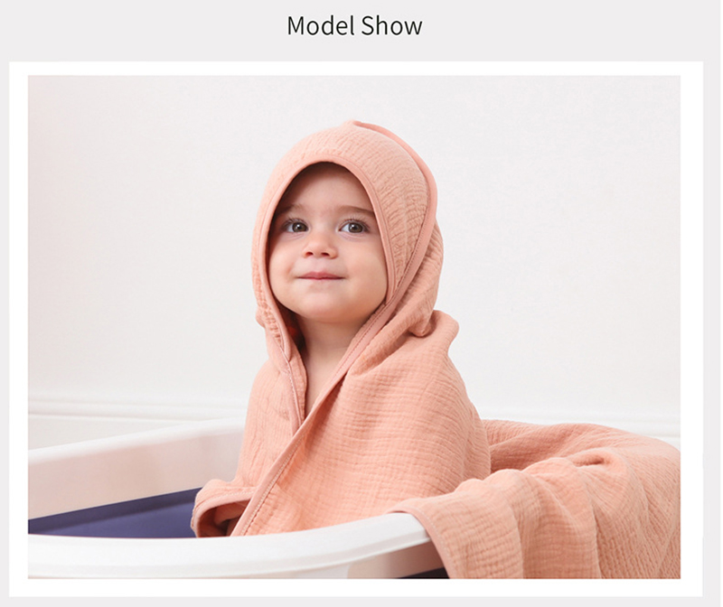 綿ガーゼベビーバスローブフード付きバスタオル水泳シャワーソフ - Hooded Bath Towel のレビューと価格
