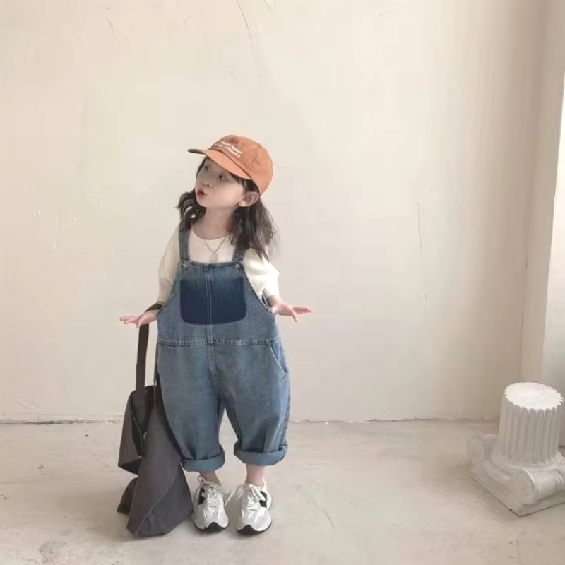 ユニセックス子供用ジーンズジャンプスーツ、ベビーボーイ無地デ - Baby Overall Denim のレビューと価格