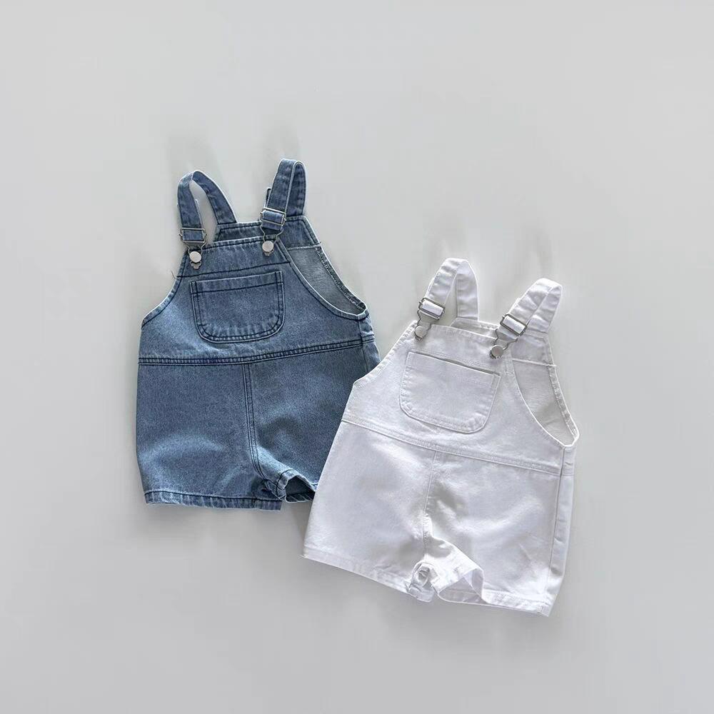 2025年夏新作 子供用デニムオーバーオール 無地 女の子  - Baby Overall Denim のレビューと価格