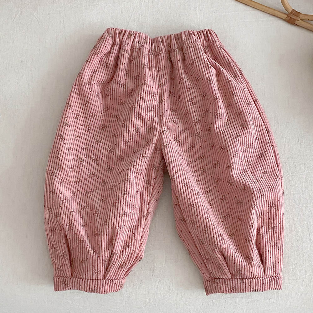 暖かい冬のパンツ女の子のためのフリース花柄ドットプリント子供 - Baby Clothing Boutique のレビューと価格