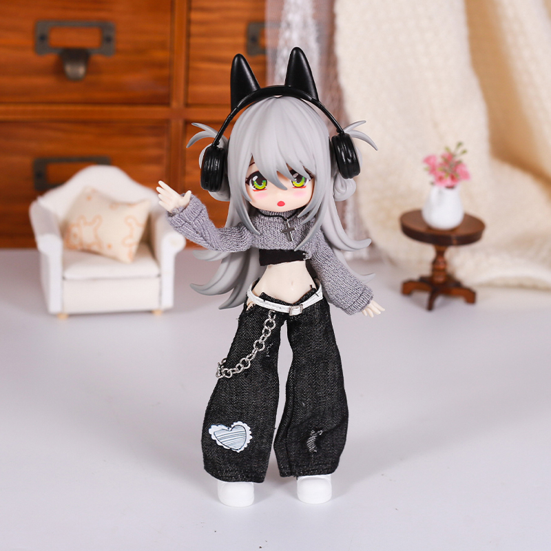 Bjd 人形服ストリートファッション気質ジーンズベストセータ - Baby Clothing For Girls のレビューと価格