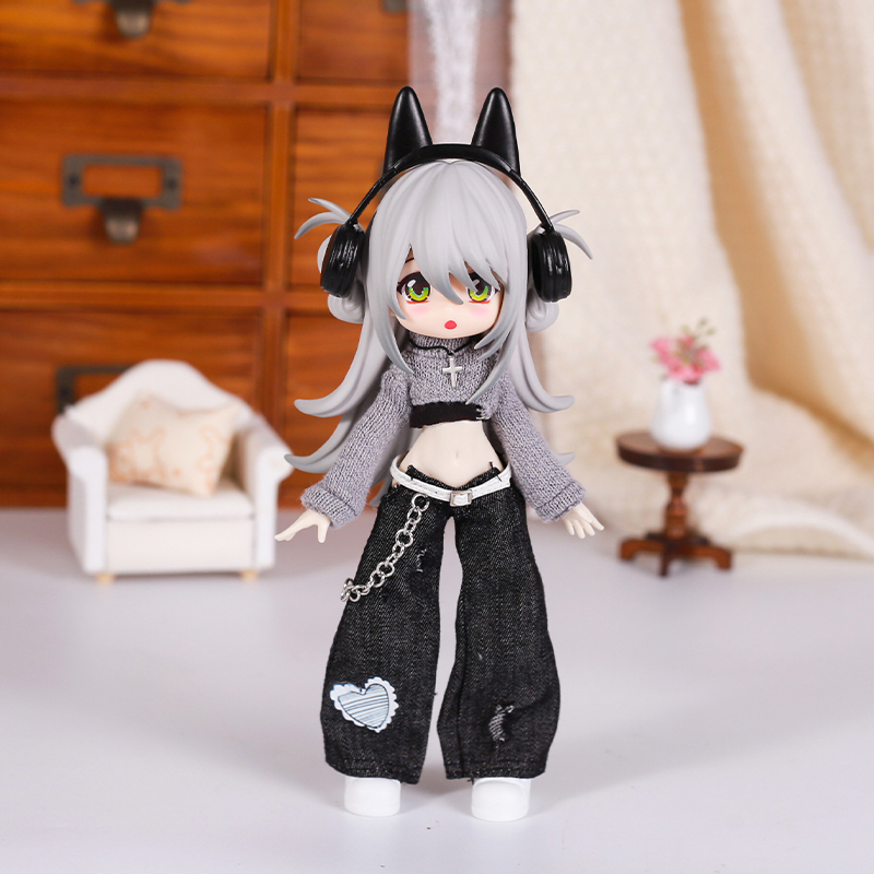 Bjd 人形服ストリートファッション気質ジーンズベストセータ - Baby Clothing For Girls のレビューと価格
