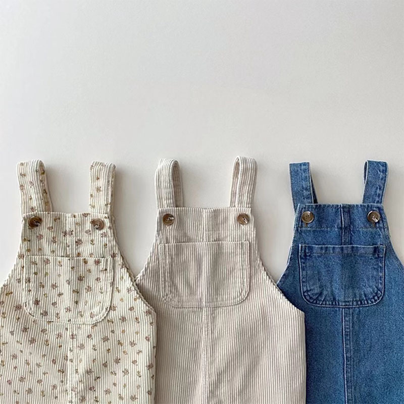 2025年秋新作 ベビーデニムオーバーオール 幼児 女の子  - Baby Overall Denim のレビューと価格
