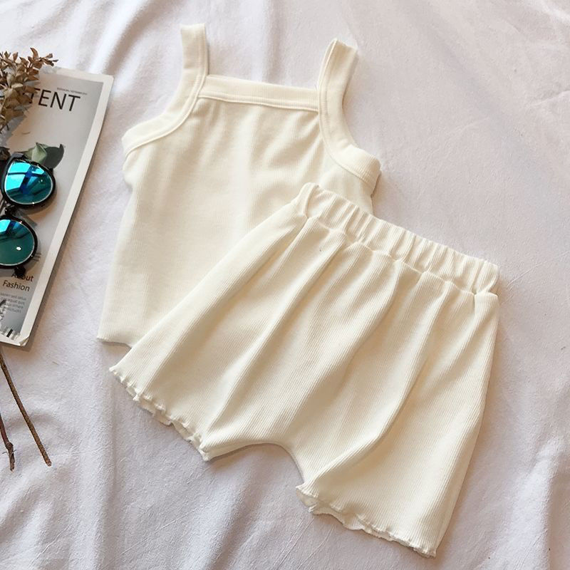 子供服セット ニットノースリーブタンクトップ+ショートパンツ - Baby Clothing Boutique のレビューと価格