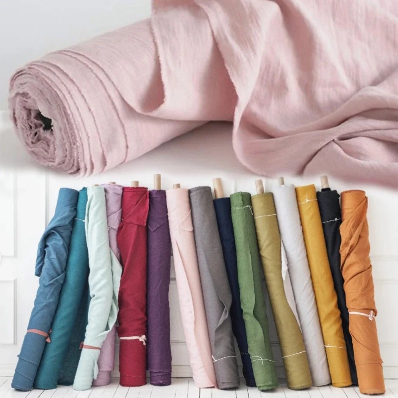 縫製用の純粋なリネン生地,キルティング生地,工芸品,バッグ, - Baby Clothing Organic のレビューと価格