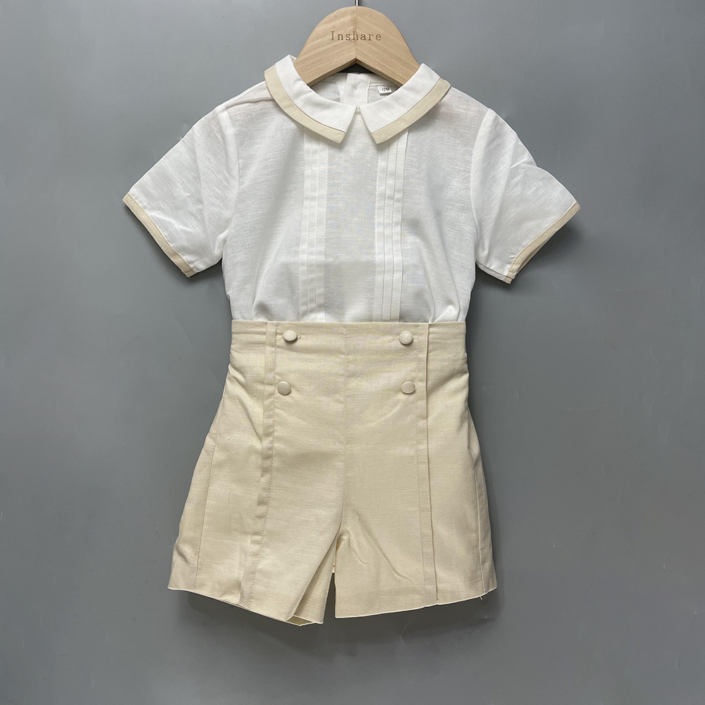 子供のブティック服,スペイン語の衣装,綿とリネン,半袖,通気 - Baby Clothing Boutique のレビューと価格