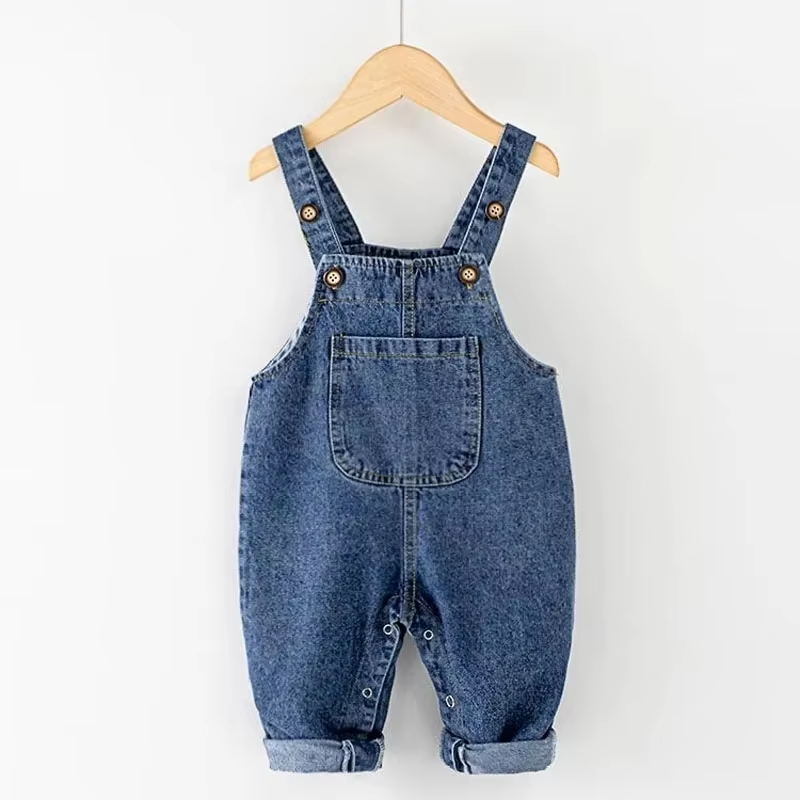 春と秋の新しい子供用カジュアルデニムオーバーオール男の子と女 - Baby Overall Denim のレビューと価格