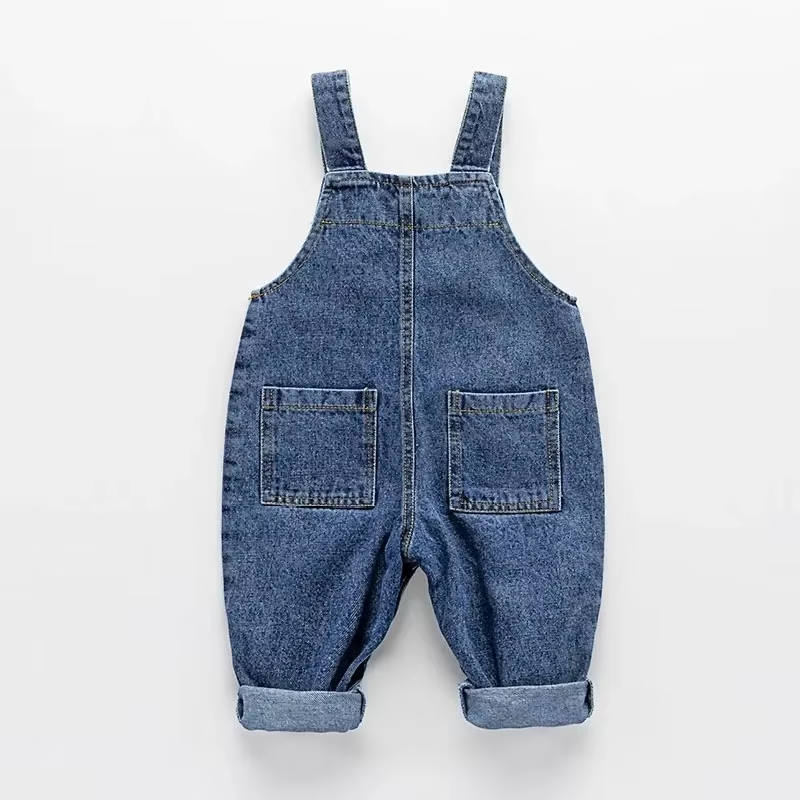 春と秋の新しい子供用カジュアルデニムオーバーオール男の子と女 - Baby Overall Denim のレビューと価格