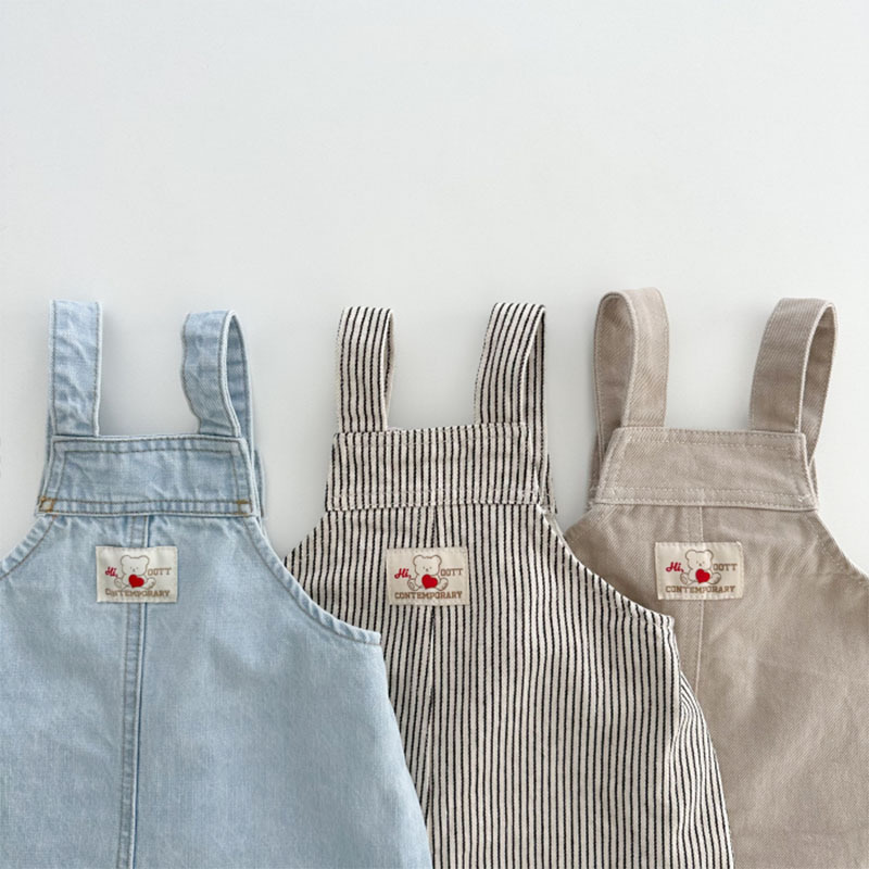 2025 春夏子供少年ジーンズ綿パッチポケット幼児少年サスペ - Baby Overall Denim のレビューと価格