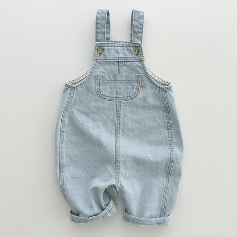 2025 春夏子供少年ジーンズ綿パッチポケット幼児少年サスペ - Baby Overall Denim のレビューと価格