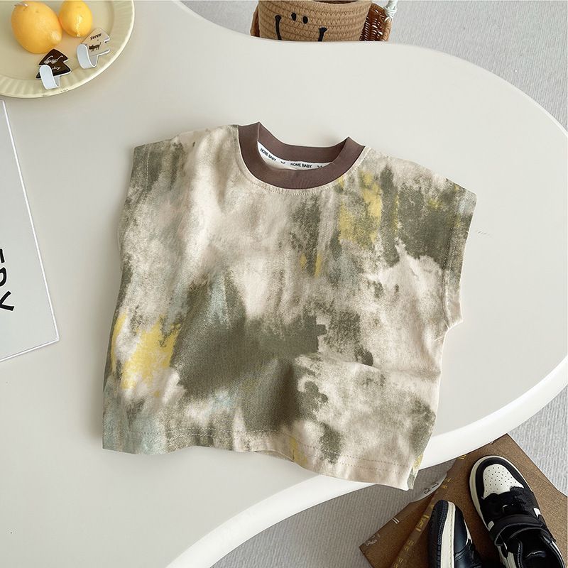 韓国の夏用幼児ベビー男の子服スーツ2026ノースリーブTシャ - Baby Clothing Drawing のレビューと価格