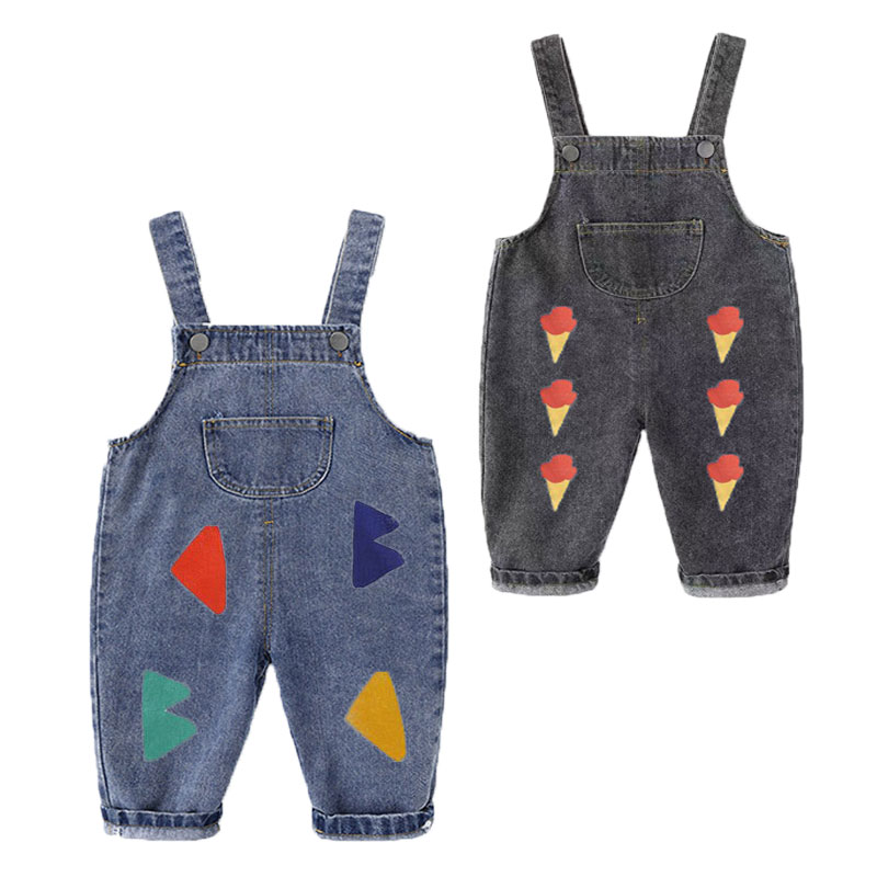 春秋冬のオーバーオール少年少女ジャンプスーツ子供デニムオーバ - Baby Overall Denim のレビューと価格