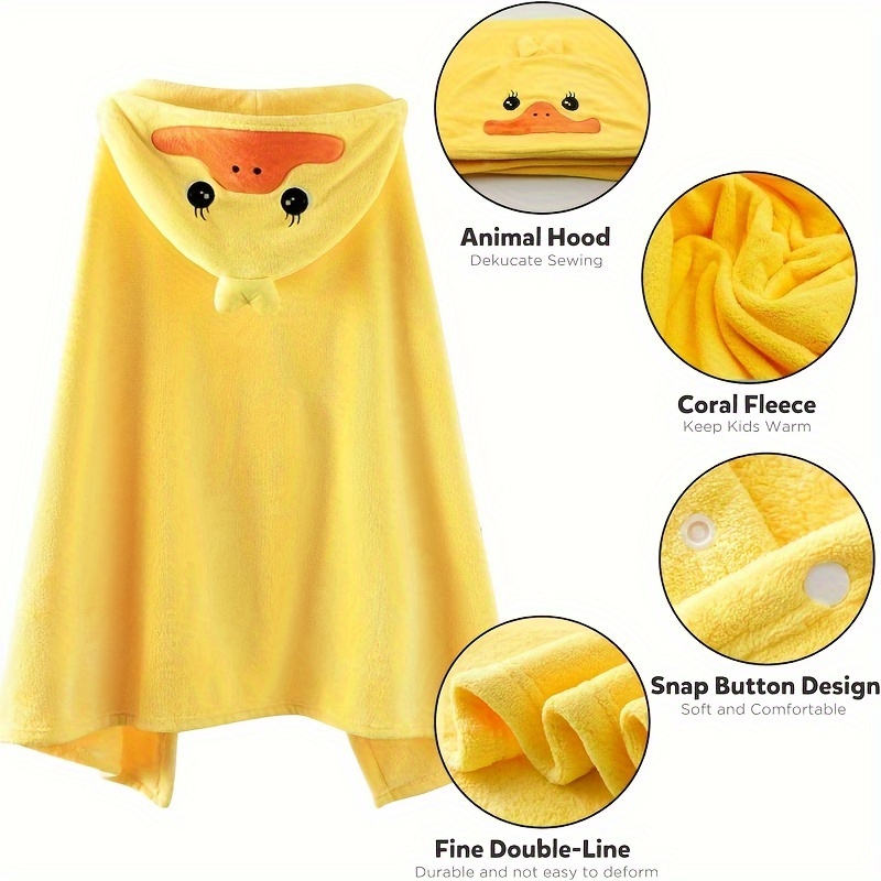 居心地の良いフード付きバスタオル、かわいい漫画のアヒルで超吸 - Hooded Bath Towel のレビューと価格