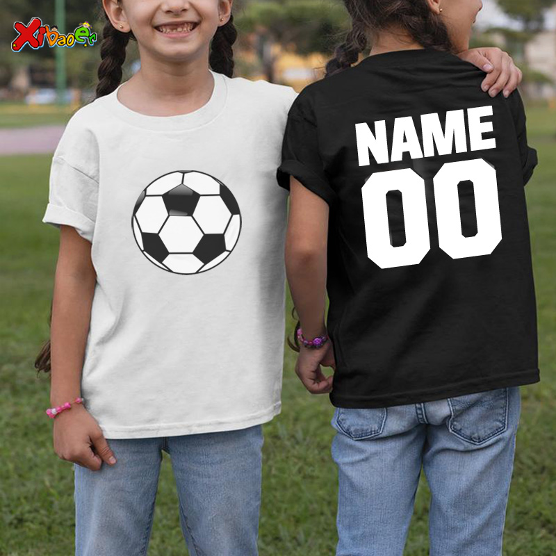 男の子と女の子のためのサッカーTシャツ,名前と番号のカスタム - Baby Clothing Names のレビューと価格