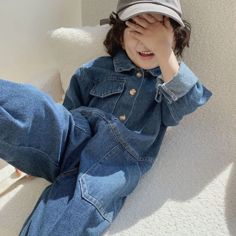 子供用デニムオーバーオールジャンプスーツ キッズジーンズ 幼 - Baby Overall Denim のレビューと価格