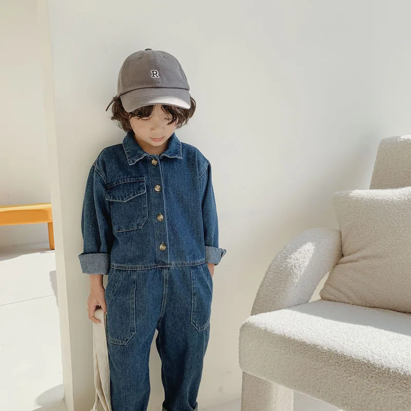 子供用デニムオーバーオールジャンプスーツ キッズジーンズ 幼 - Baby Overall Denim のレビューと価格