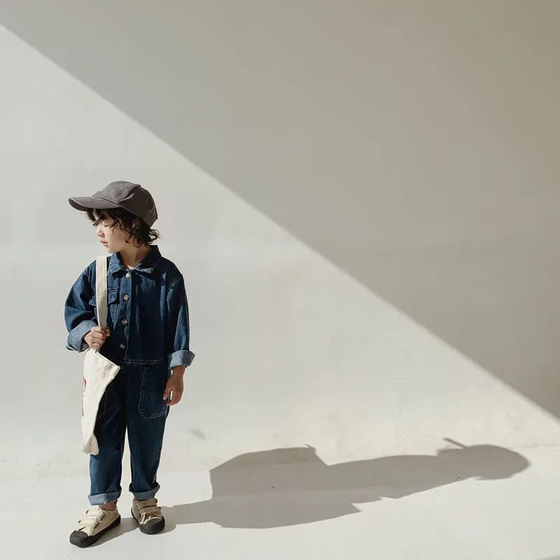 子供用デニムオーバーオールジャンプスーツ キッズジーンズ 幼 - Baby Overall Denim のレビューと価格