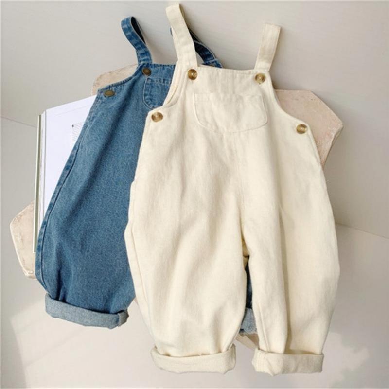 男の子固体デニムオーバーオール子ジーンズよだれかけパンツ幼児 - Baby Overall Denim のレビューと価格