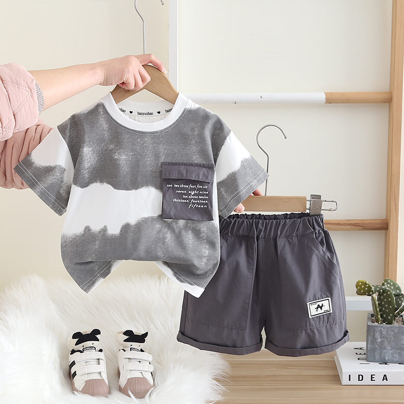新しい赤ちゃん男の子女の子夏服綿半袖 Printe スポーツ - Baby Clothing Drawing のレビューと価格